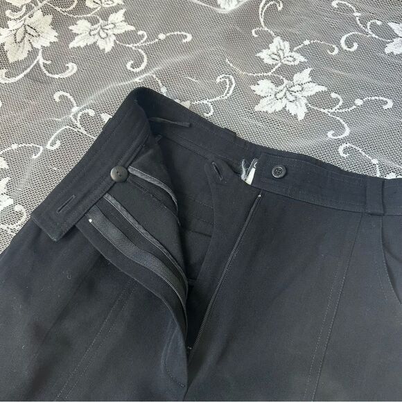 Vintage 80’s Chanel High Waisted Wide Leg Black Trousers - Picture 4 of 16